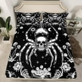 thumbnail image 2 of Castle Fairy Boys Girls Abstract Animal Spider Full Size Sheets 4-Piece,Gothic Skull Breathable Bed Sheets,Floral Flowers Mushroom Lightweight Sheet Sets,Luxury Bedroom Decor, 2 of 7