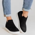 thumbnail image 3 of NECHOLOGY Botas Mujer Adulto Femenino Zapatos Botines mujer Zapatos casuales de gamuza antideslizantes de moda para mujer Zapatos perezosos cómodos de talla grande (Black, 8), 3 of 5