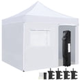 thumbnail image 3 of Yaheetech 10x10 ft Commercial Pop-Up Canopy Tent with Removable Sidewalls, Roller Bag, White, 3 of 7