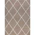 thumbnail image 3 of Contemporary 3x5 Area Rug Shag Thick (3'3'' x 5') Diamond Tan, White Indoor Rectangle Easy to Clean, 3 of 9