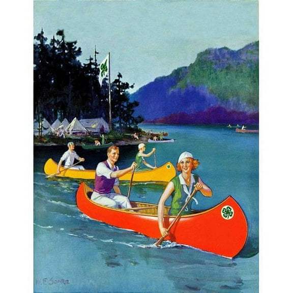 Marmont Hill Four-H Camp by W.F. Soare Painting Print on Canvas