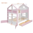 thumbnail image 3 of Full-Over-Full Two-Tone Accent Bunk Bed Frame with Cabinet, Drawers & Shelves, Modern Storage Kids Bed with LED Light Strip, 3 of 10