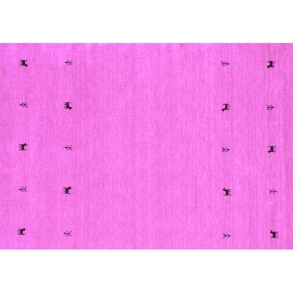 Ahgly Company Indoor Rectangle Solid Purple Modern Area Rugs, 7' x 9'