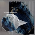 thumbnail image 2 of Navy Blue Marble Shower Curtain Abstract Dark Blue Polyester Waterproof Bathroom Decoration Modern Luxury Gold Glitter Fabric Bathtub RV Curtains with Hooks (72"x84) Elevate Your Bath with El, 2 of 6