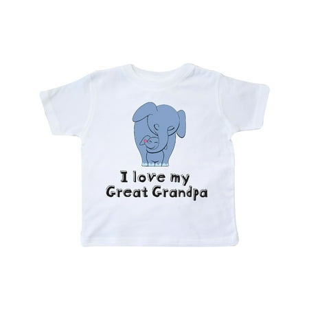

Inktastic I Love my Great Grandpa Elephant Gift Toddler Boy or Toddler Girl T-Shirt