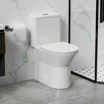 One Piece Toilet,1.1/1.6 GPF Modern Toilet with Comfort Chair Seat,Powerful & Quiet Dual Flush Rimless Bowl,White