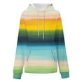 thumbnail image 6 of Craaazy Women's Loose Long Sleeved Oversized Striped Printed Hooded Tops with Pockets Gifts, 6 of 6