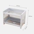 thumbnail image 4 of Double Layers Tableware Storage Shelf Rack Plastic Countertop Seasoning Sundries Organizer Stand Holder for Kitchen (Grey), 4 of 5