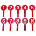 thumbnail image 2 of 10pcs Score Paddles Handheld Number Paddles Score Boards Practical Handle Score Paddles, 2 of 3