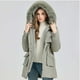 thumbnail image 4 of Parkas de manga larga para mujer, chaqueta holgada coreana de longitud media, abrigo para mujer, 4 of 7