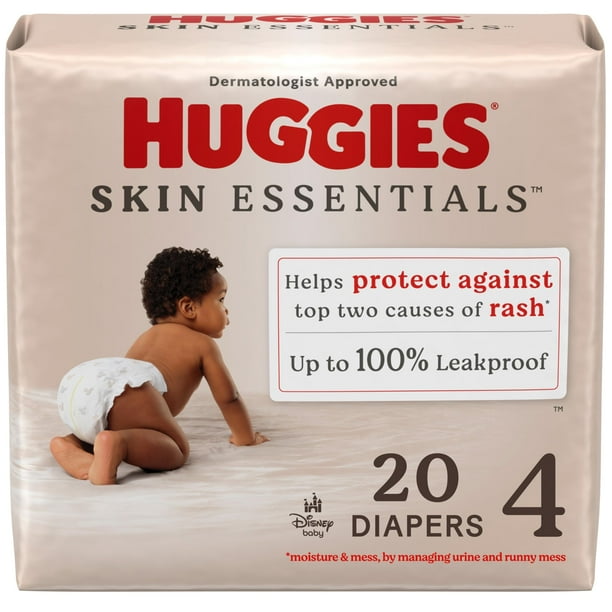 Pañales HUGGIES Skin Essentials, tamaño 4 (10-16 kg), 20 unidades