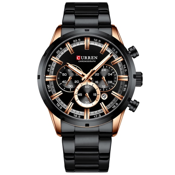Montre pour Homme, Cadran Poignet d'Affaires Quartz Deuxième sous-Cadrans Montre-Bracelet Homme d'Affaires avec Étanchéité 3 ATM Montre-Bracelet 8355 Luxe Cadran Étanche Luxe Calendrier d'Affaires Deuxième Montre 3 ATM Montre Homme