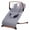 Grey, variant on 3 in 1 Baby Bouncer (Sit, Play & Relax),3 Recline Positions,Foldable Baby Rocker Chair W/ Removable Wooden Bar for 0-12 Months Infant & Toddler,Beige