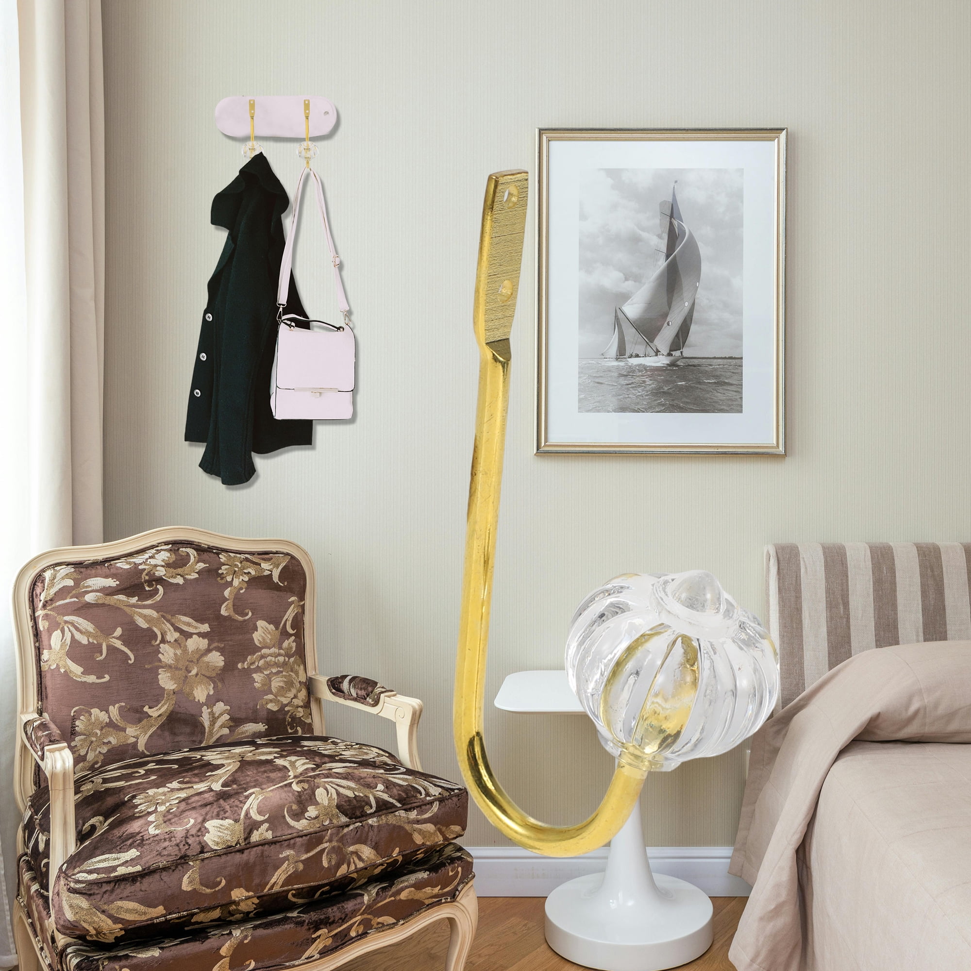 Unique Bargains 4 Pcs Clothes Hooks Door Hooks Wall Coat Hooks for Bathroom