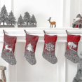 thumbnail image 2 of Christmas Decorations, Thick Knit Christmas Socks Gift Bag Santa Snowman Deer Socks 1pcs-Red, 2 of 5