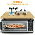 thumbnail image 6 of EuKer Large Bamboo Cutting Boards with Handle, Noodle Board Stove Cover W/Adjustable Legs & Juice Grooves for Rvs, Kitchens, Camping, 6 of 8