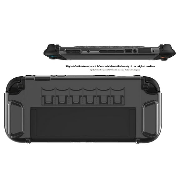 KIPLINK Clear Hard Shell Protective Case with 6 Game Card Holder Slots on Back for Nintendo Switch 2 Console - Transparent PC Cover for NS2 Gaming System