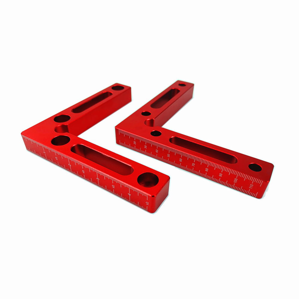 2pcs 90 Degrees Positioning Squares Right Angle Clamps Carpenter Tool Red