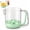 Green, variant on Hand-Pressed Egg Stirring Cup with Scale and Strainer, Multifunctional Push Whisk with Measuring Scale and Pour Spout for Home Baking and Cooking