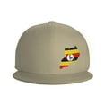 thumbnail image 3 of DouZhe Flat Brim Cap Snapback Hat, Uganda Geography Map Flag Prints Adjustable Yellow Adult Baseball Cap, 3 of 6