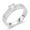 Silver, variant on Titanium Mens CZ Wedding Band Engagement Ring Comfort Fit Statement Jewelry With White Gift Box Packaging