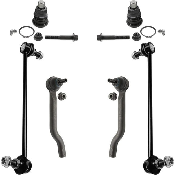 Detroit Axle - Front Lower Ball Joints Sway Bar Links Outer Tie Rods Replacement for 2014-2018 Nissan Rogue - 6pc Set