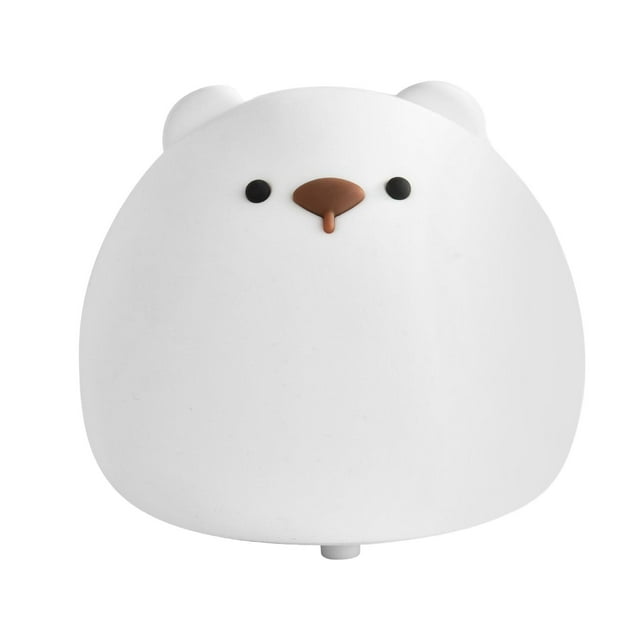 Child Animal Night Light 7 Colors Rechargeable USB Bedside Tabletop Silicone jinwen Luz de noche