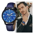 thumbnail image 2 of Fashion Trend Gentleman Geneva Reloj De Metal Para Hombre Correa Azul, 2 of 6