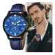 thumbnail image 2 of Fashion Trend Gentleman Geneva Reloj De Metal Para Hombre Correa Azul, 2 of 6