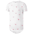 thumbnail image 1 of MSLLEN Mens Urban Flamingo Print Round Neck Short Sleeve T ShirtS For Men White, 1 of 5