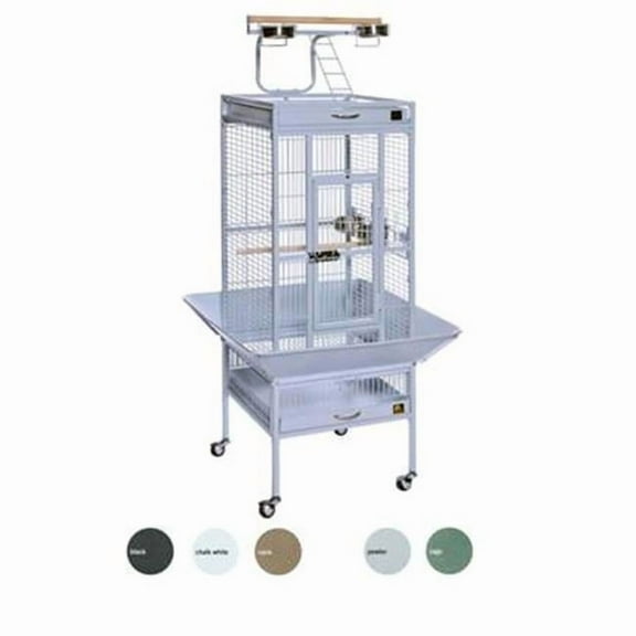 18 in. x 18 in. x 57 in. Wrought Iron Select Cage - Pewter