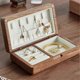 thumbnail image 2 of Flannelette Jewelry Box Organiser Portable Storage Box Walnut, 2 of 4