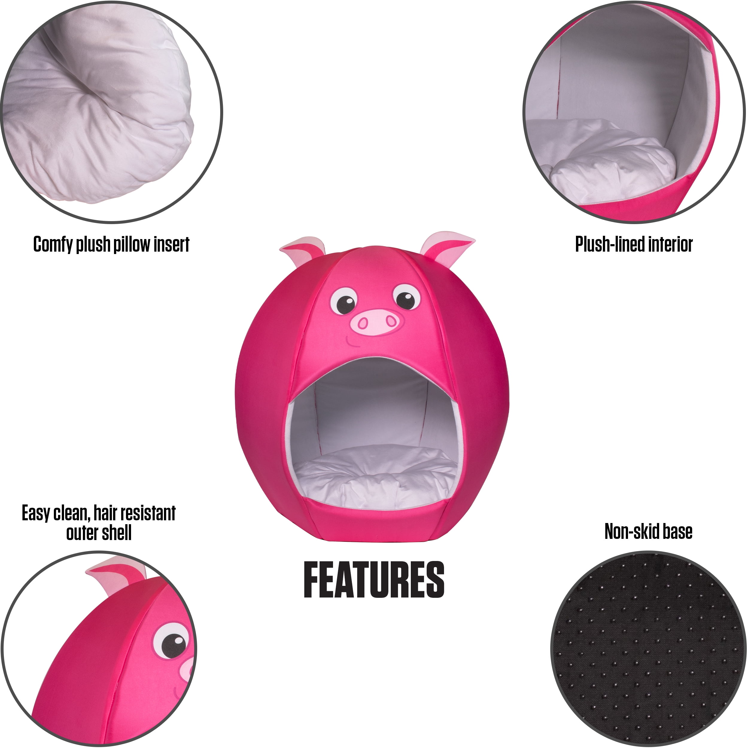 Maccabi Art Pig- Igloo Pet Bed for Dogs, Cats - Medium
