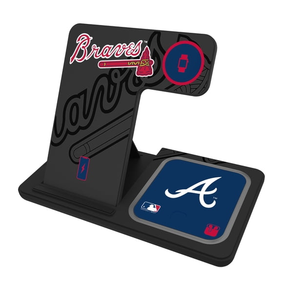 Keyscaper Atlanta Braves 3-In-1 Wireless Charger