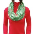 thumbnail image 2 of Wrapables Lightweight Winter Holiday Infinity Scarf, Santa & Snowman, 2 of 6