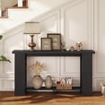thumbnail image 6 of HOMCOM Farmhouse Console Table, 63" Narrow Entryway Table with Storage Shelf and Thickened Tabletop for Living Room, Hallway, Distressed Black, 6 of 9
