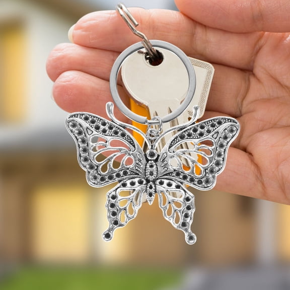 LEORX Classic Color Butterfly Keyrings Keychain 1Set for Family and Friends