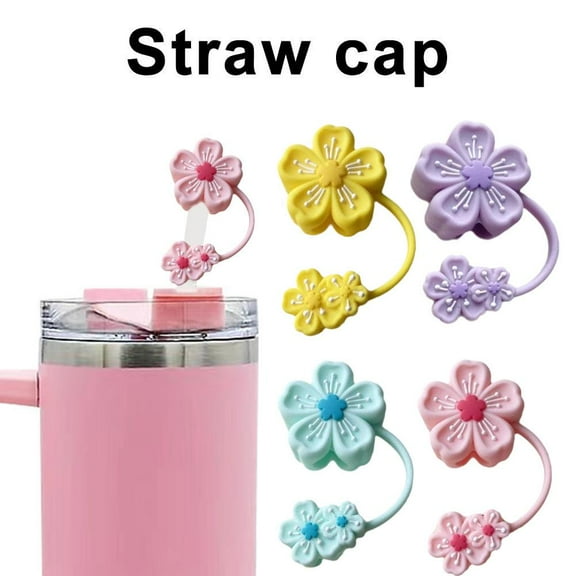 FurNest Flower Straw * Silicone Straw Topper for 10mm Caliber Straws Cute Straw