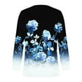 thumbnail image 5 of Enjoytime Womens Flower Printed Blouses Long Sleeve Crewneck Pullover Shirts Tops Loose Fit Casual Women Fall Winter Clothes Trendy 2025, 5 of 5