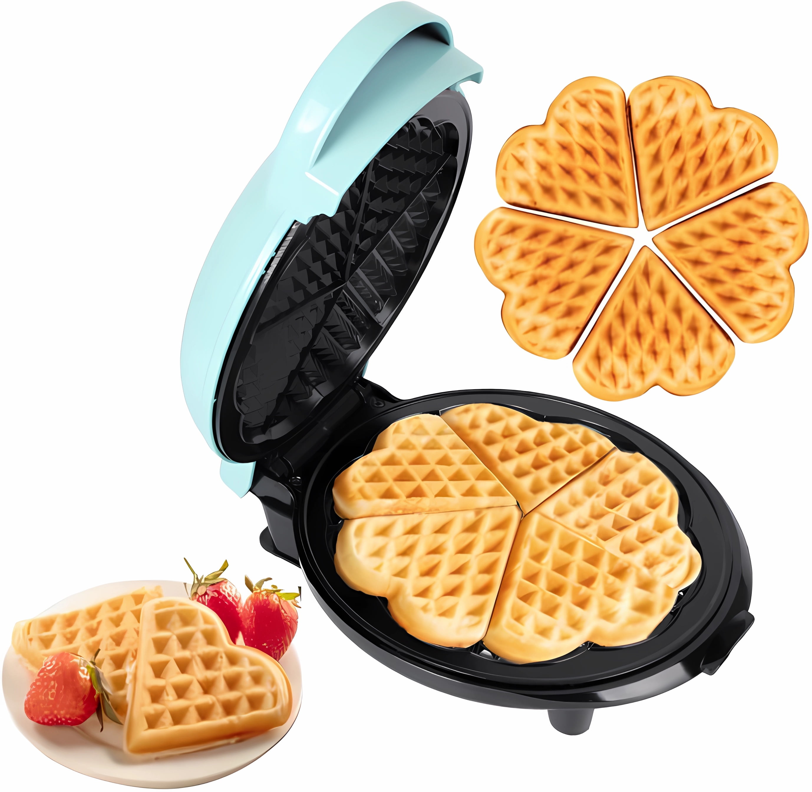  Waffle Maker by Cucina Pro - Non-Stick Waffler Iron with  Adjustable Browning Control, Griddle Makes 7 Inch Thin, American Style  Waffles for Breakfast, Homemade Valentine Breakfast Gift for Her or Him