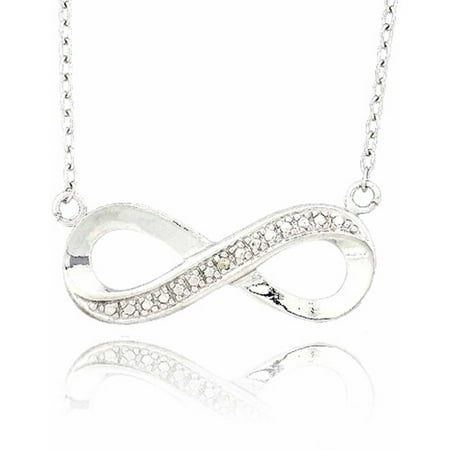 Diamond Accent Sterling Silver Infinity Necklace