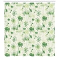 thumbnail image 3 of Ambesonne Hawaii Shower Curtain, Sketch Style Palm Trees, 69"Wx84"L, Forest Green Pale Green, 3 of 3