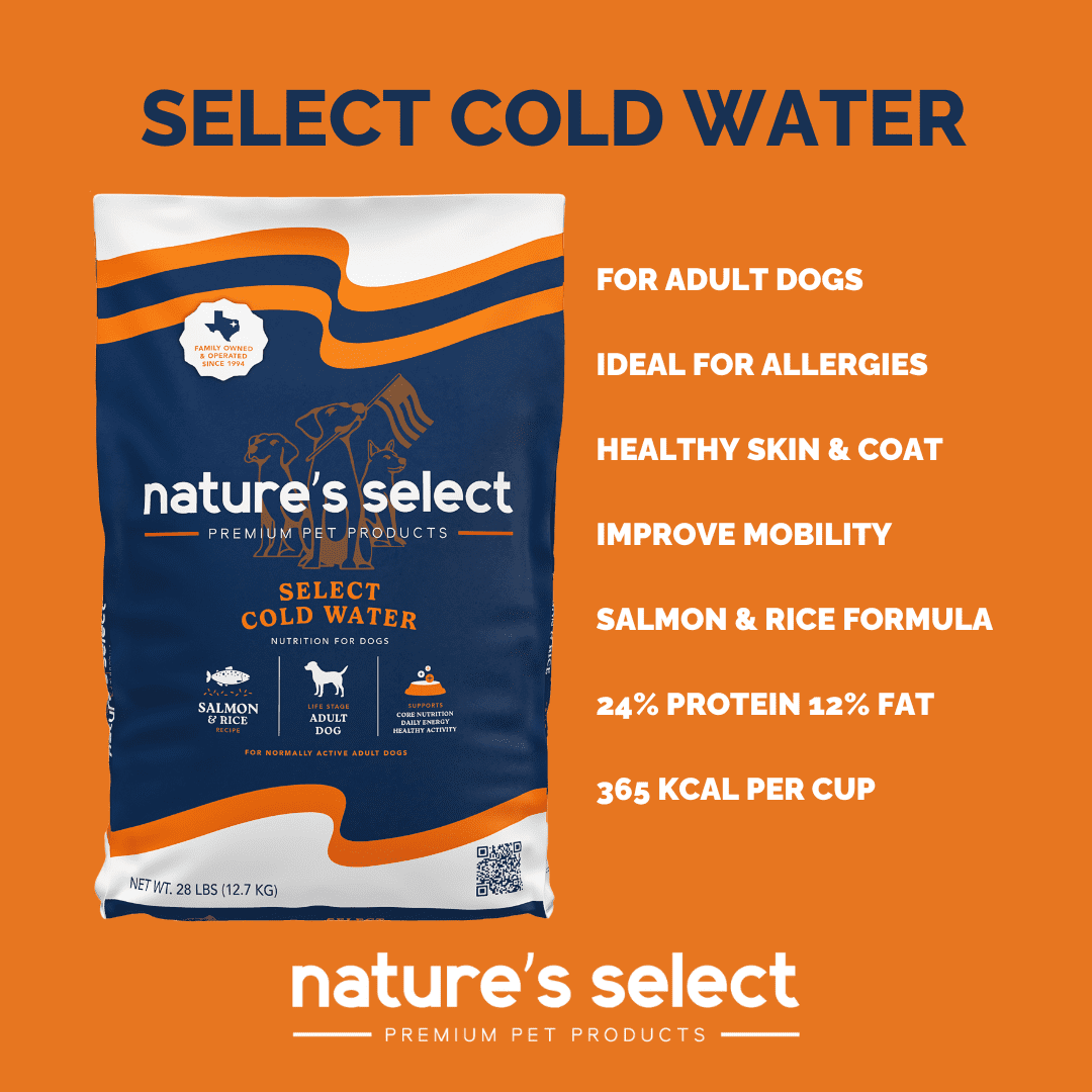 Nature's Select Cold Water Salmon & Rice Recipe, Dry Dog Food for Adults (28 lbs)