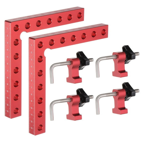 Corner Clamp 90 Degree 5.5" Right Angle Clamp Set for Woodworking 2packs Red
