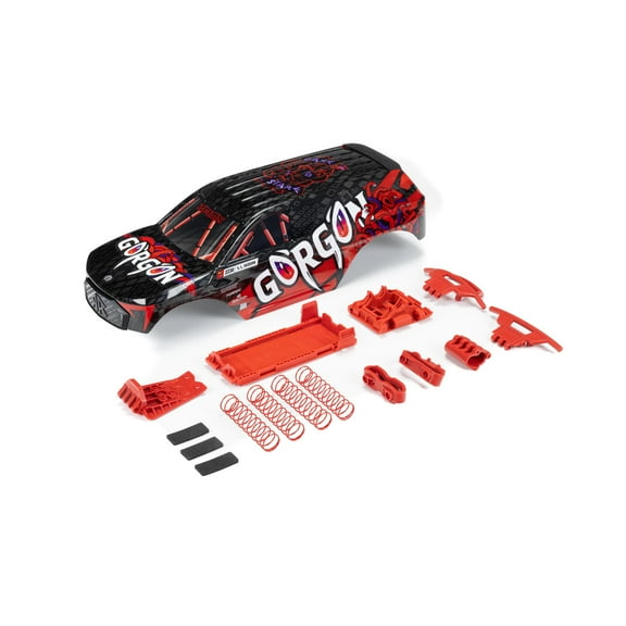 ARRMA GORGON Painted Decaled Trimmed Body Set Black/Red ARA402354