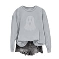 thumbnail image 3 of Luivaraty Sweatshirt for Women Crew Neck Fall Outfits Tops Casual Losse Long Sleeve Halloween Rhinestone Ghost Print Sweatshirt, S-2XL, 3 of 5