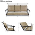 thumbnail image 6 of NOBLEMOOD Textilene 3 Seat Hanging Swing, 5.2FT Patio Bench Swing, 660lbs Load Outdoor Porch Swing with Hanging Chains, 6 of 7