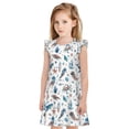 thumbnail image 1 of Balery Undersea Animals Camisón de princesa para niñas, pijama de algodón con mangas abullonadas, suave y bonito.-XX-Large, 1 of 6