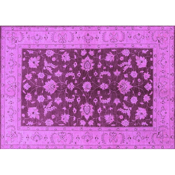 Ahgly Company Indoor Rectangle Oriental Purple Industrial Area Rugs, 2' x 3'