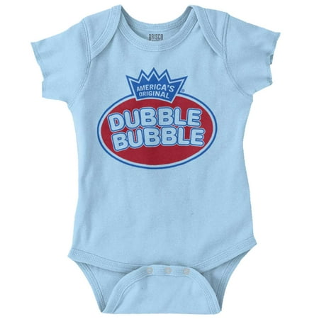

Authentic Dubble Bubble Original Logo Romper Boys or Girls Infant Baby Brisco Brands 12M